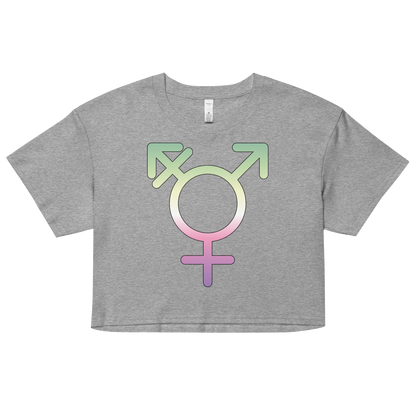 Transgender Symbol - Genderfae Pride Women’s crop top