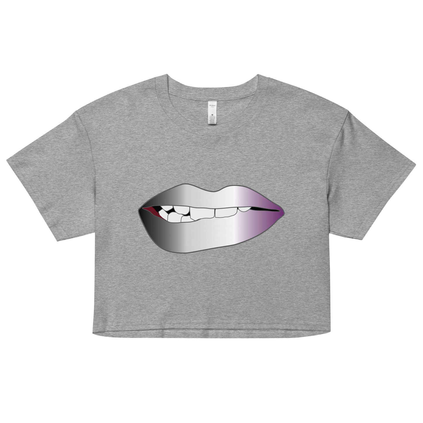 Biting Lips - Asexual/Demisexual Pride - Gradient Women’s crop top