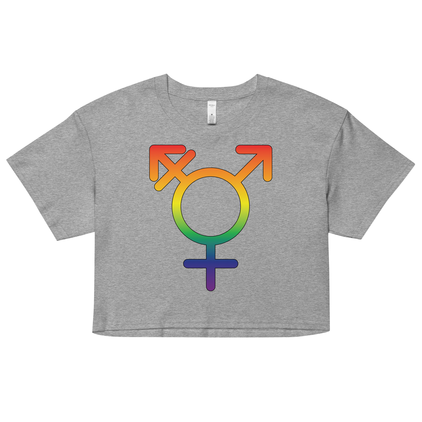 Transgender Symbol - Rainbow Pride Women’s crop top