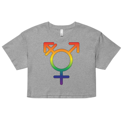 Transgender Symbol - Rainbow Pride Women’s crop top