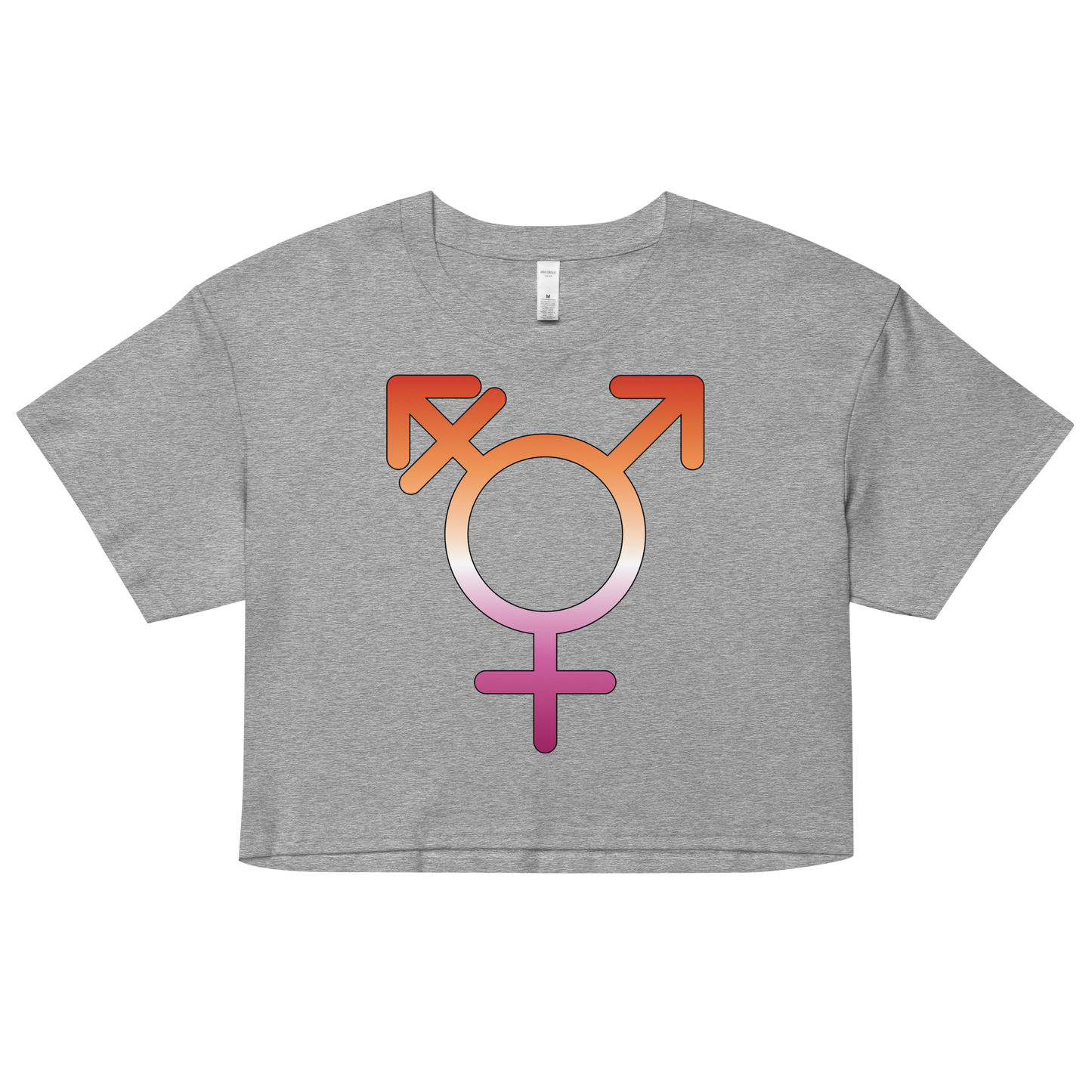 Transgender Symbol - Lesbian Pride Women’s crop top