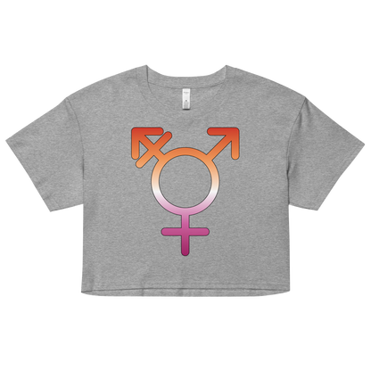 Transgender Symbol - Lesbian Pride Women’s crop top