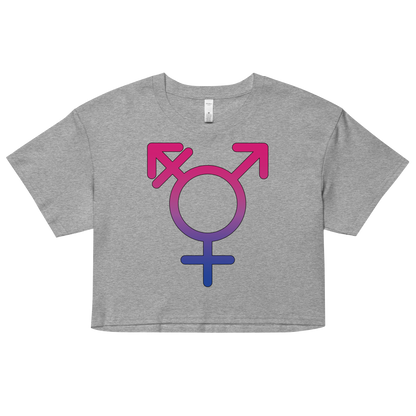 Transgender Symbol - Bisexual Pride Women’s crop top