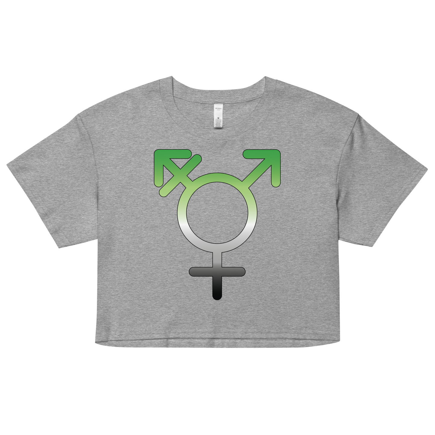 Transgender Symbol - Aromantic Pride Women’s crop top