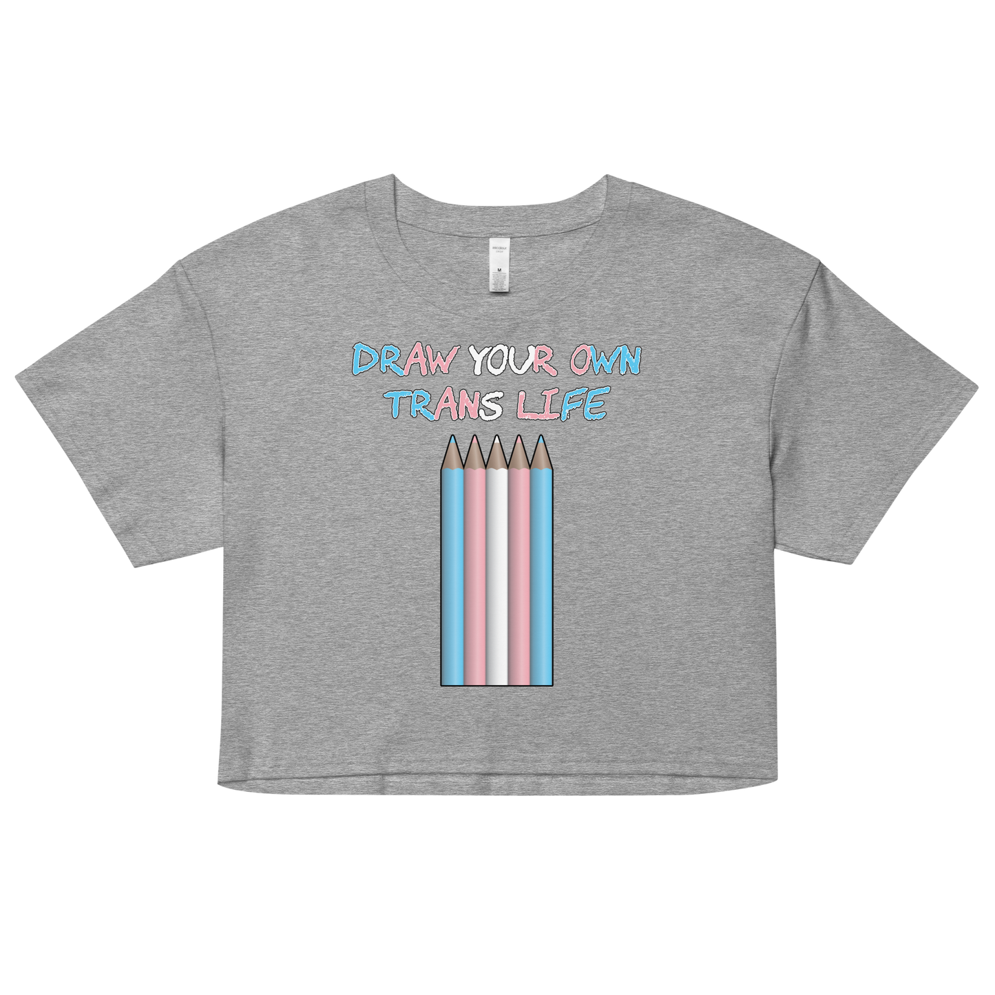 Draw Your Own Trans Life Women’s crop top