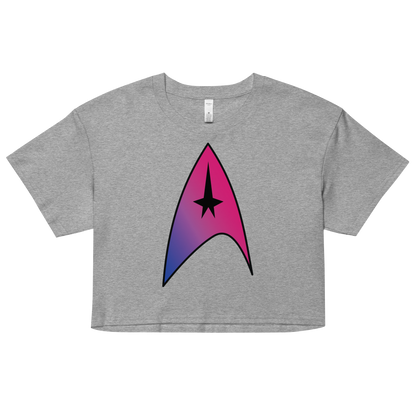 Starfleet Insignia - Bisexual Pride Women’s crop top