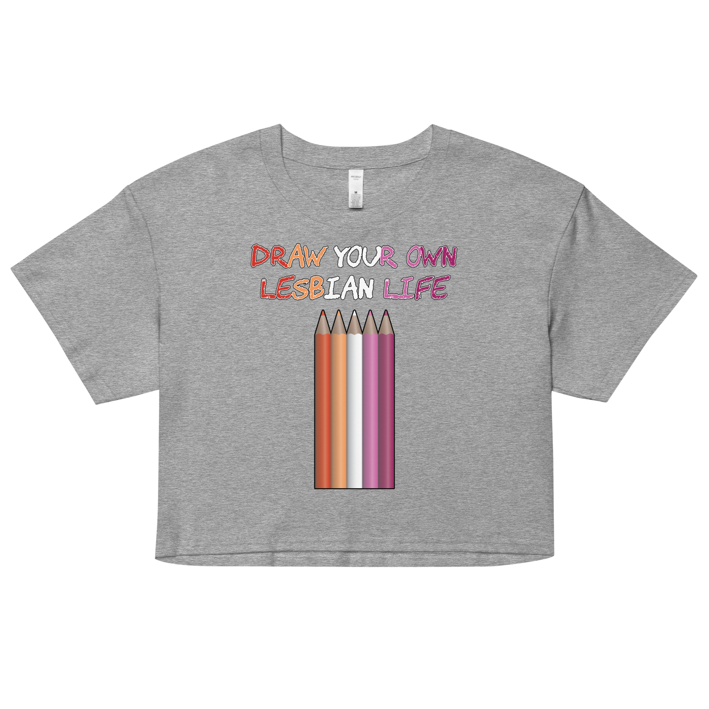 Draw Your Own Lesbian Life Women’s crop top