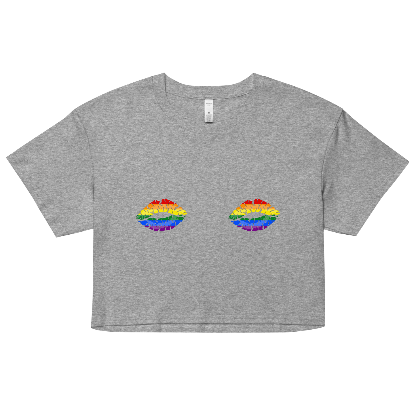 Rainbow Boob Kisses Women’s crop top