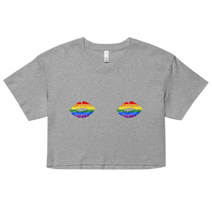 Rainbow Boob Kisses Women’s crop top