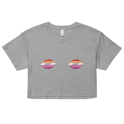 Lesbian Boob Kisses Women’s crop top