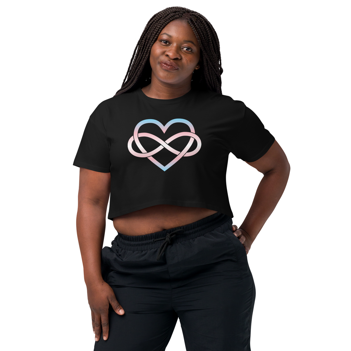 Polyamory Infinity Heart - Trans Women’s crop top