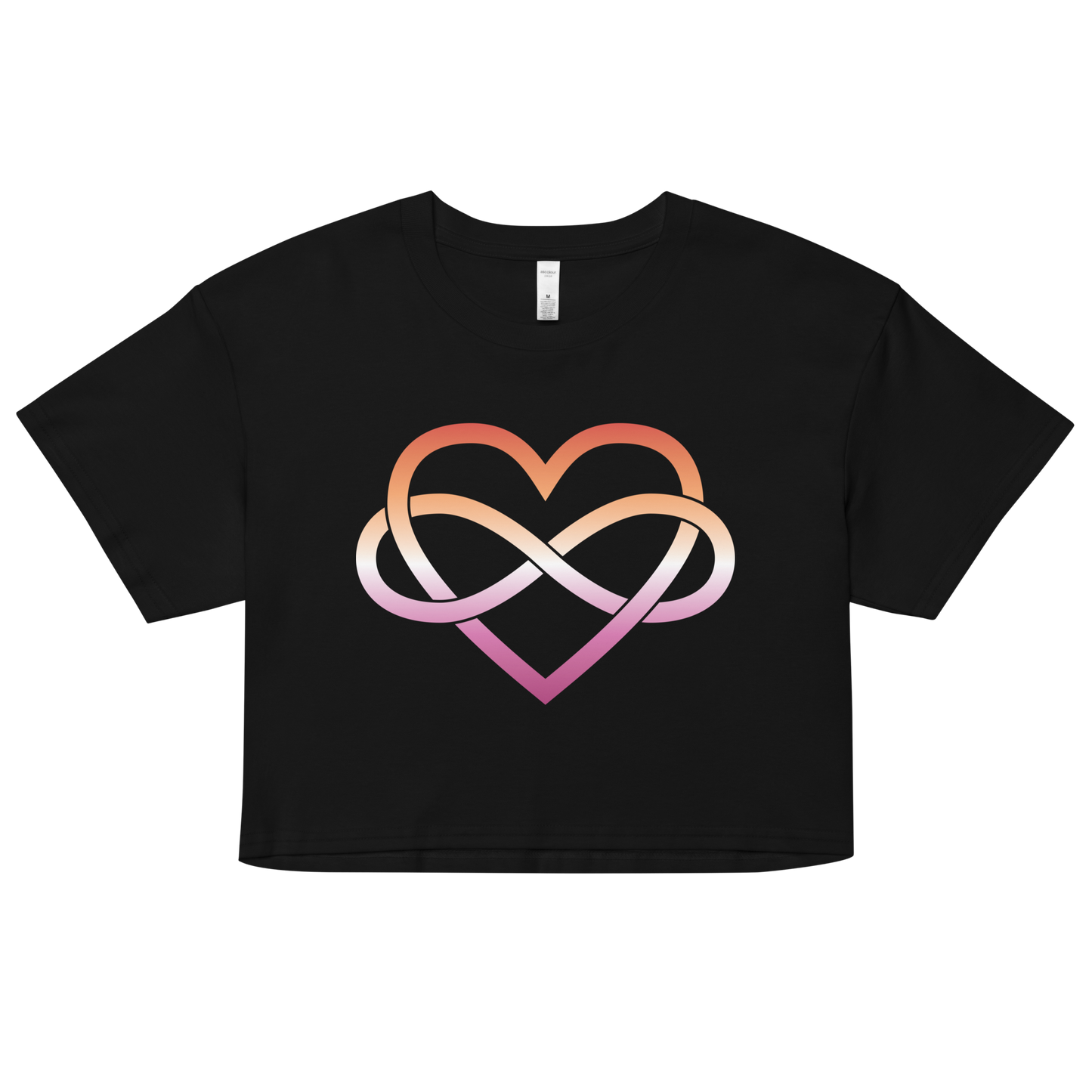 Polyamory Infinity Heart - Lesbian Women’s crop top