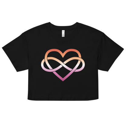 Polyamory Infinity Heart - Lesbian Women’s crop top