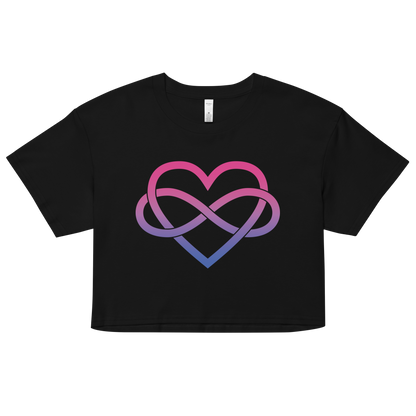 Polyamory Infinity Heart - Bisexual Women’s crop top