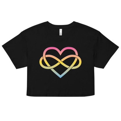 Polyamory Infinity Heart - Pansexual Women’s crop top