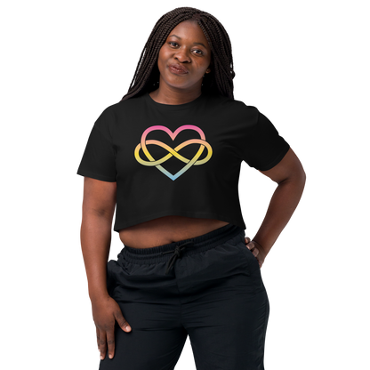 Polyamory Infinity Heart - Pansexual Women’s crop top