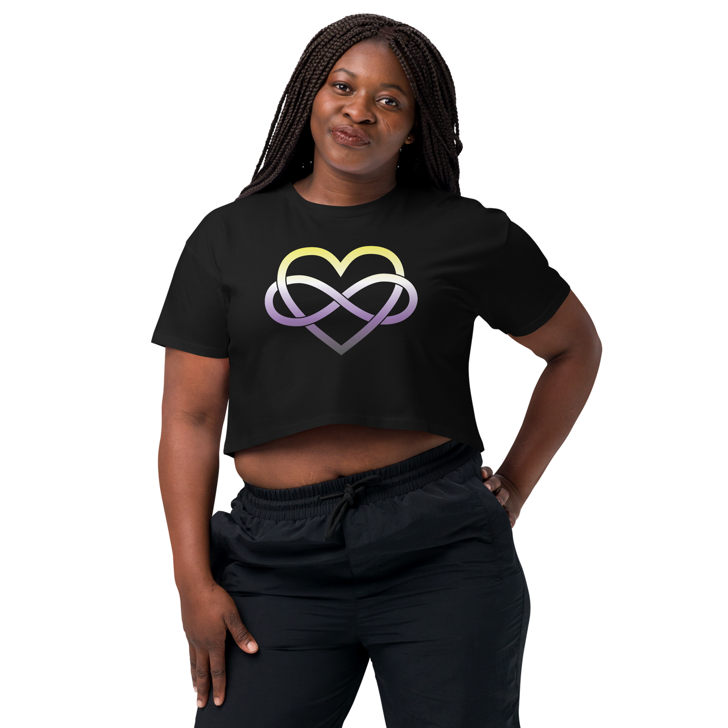 Polyamory Infinity Heart - Non-binary Women’s crop top