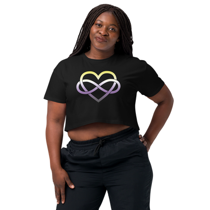 Polyamory Infinity Heart - Non-binary Women’s crop top