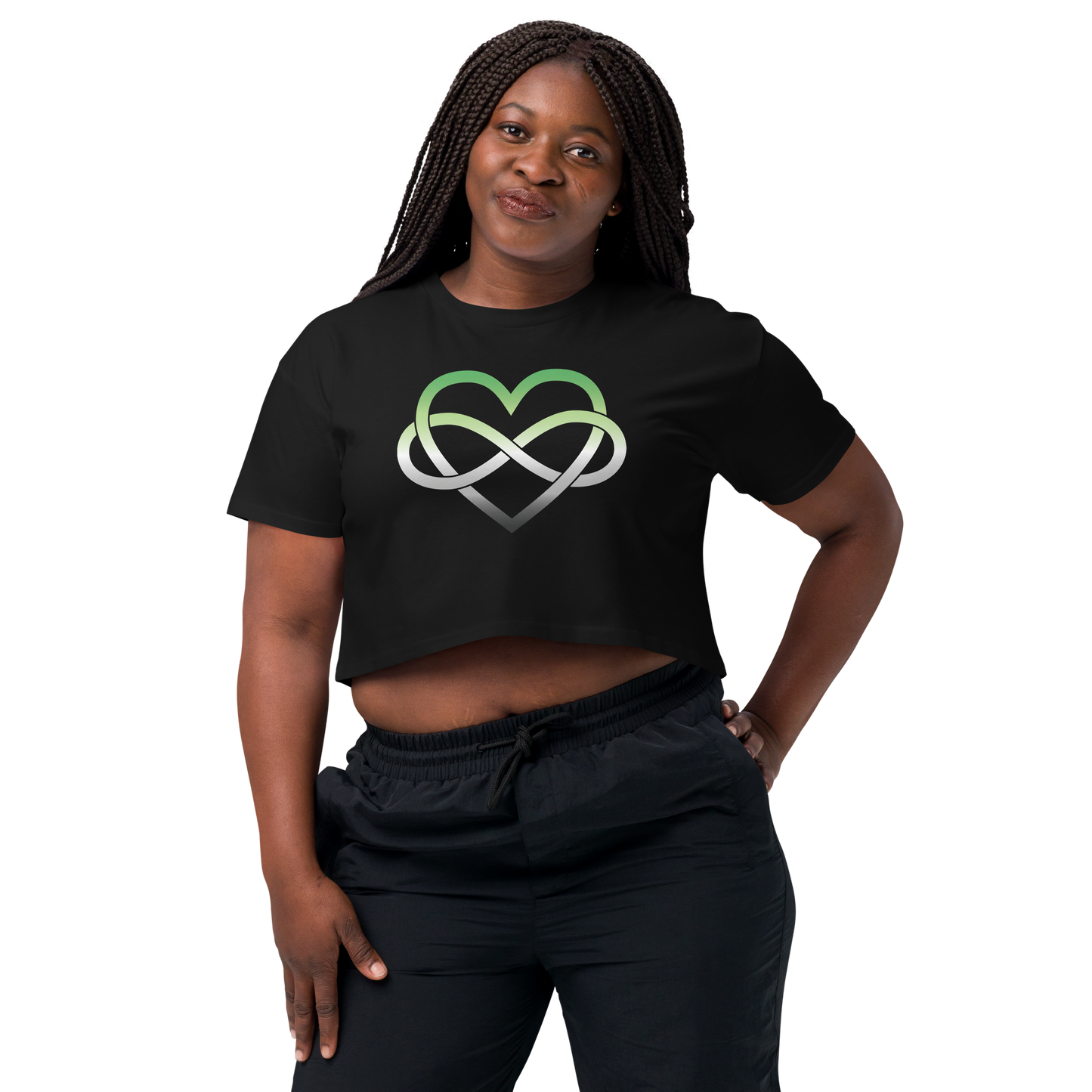 Polyamory Infinity Heart - Aromantic Women’s crop top