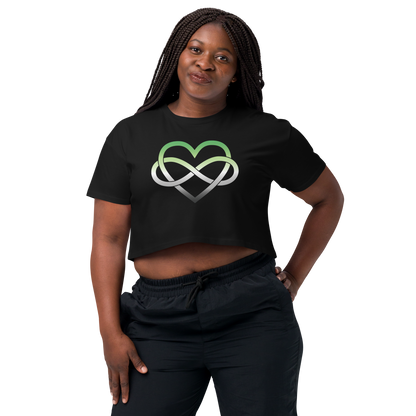 Polyamory Infinity Heart - Aromantic Women’s crop top