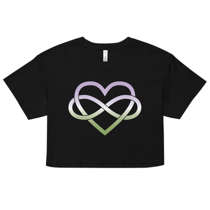 Polyamory Infinity Heart - Genderqueer Women’s crop top