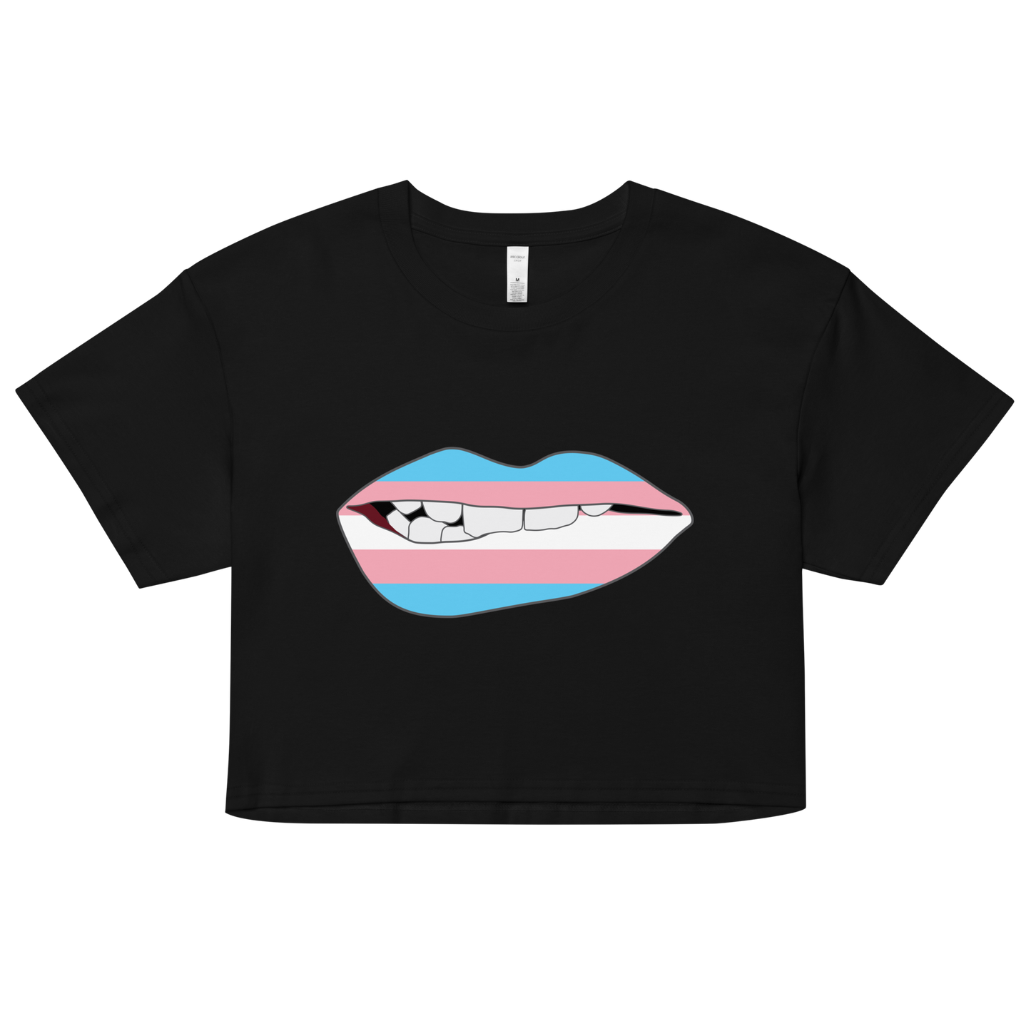 Biting Lips - Transgender Flag Women’s crop top