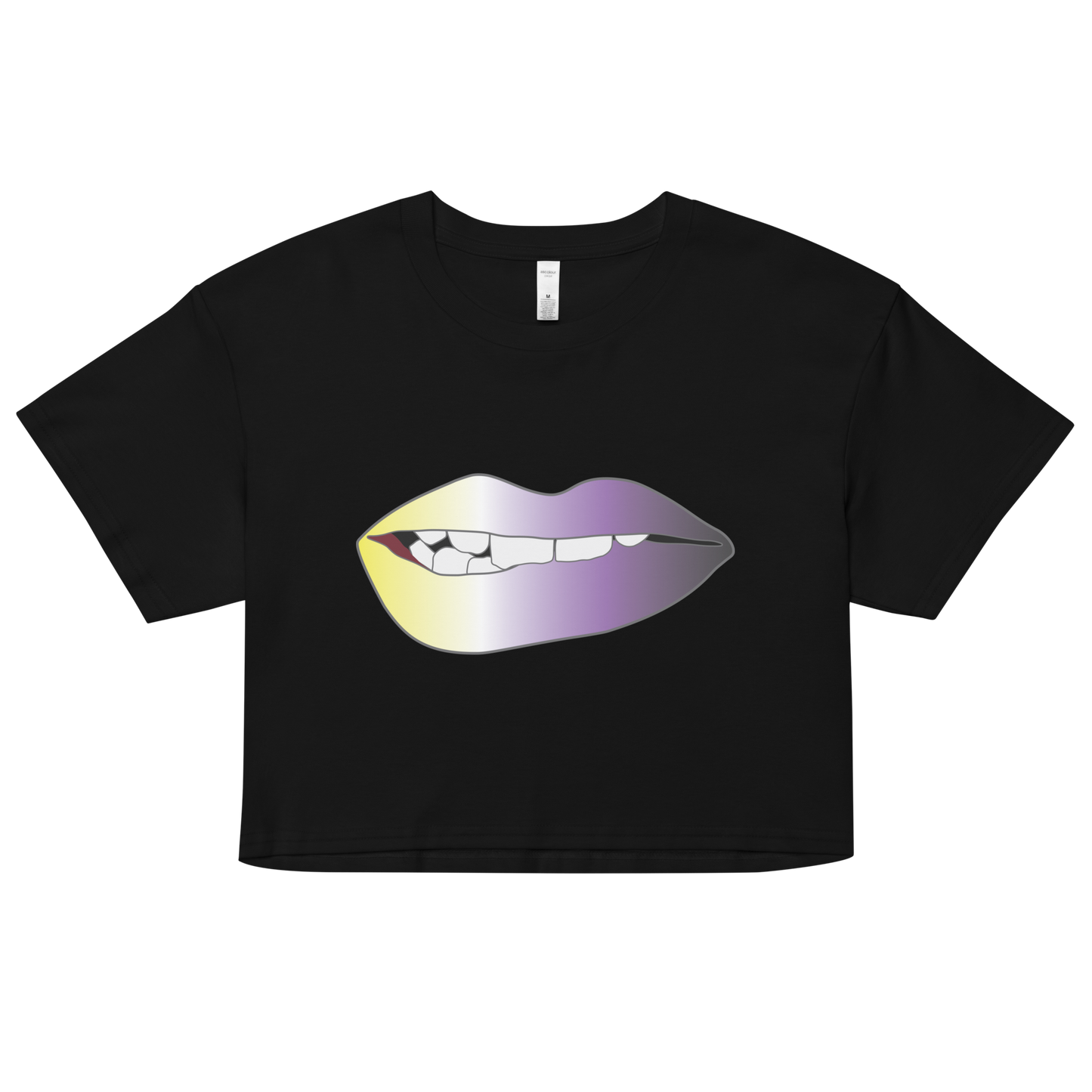 Biting Lips - Non-binary Pride - Gradient Women’s crop top