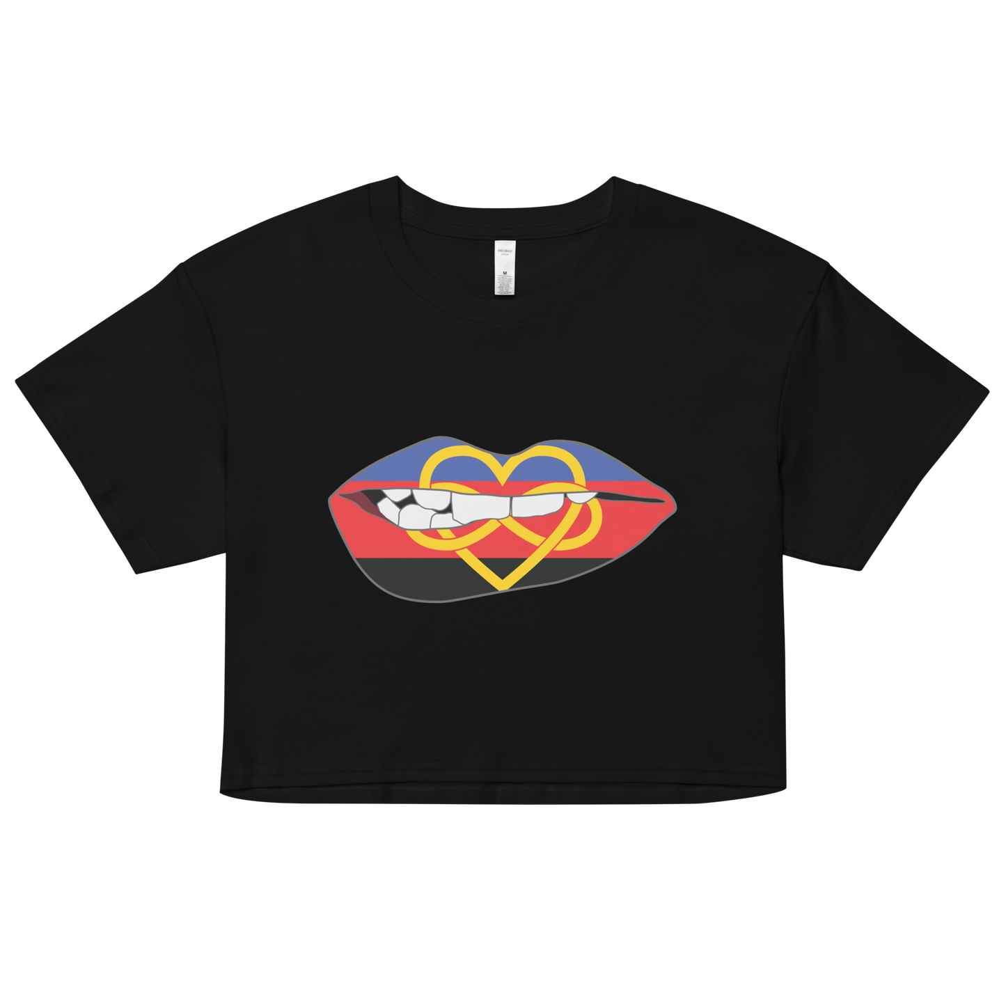 Biting Lips - Polyamory Flag Women’s crop top