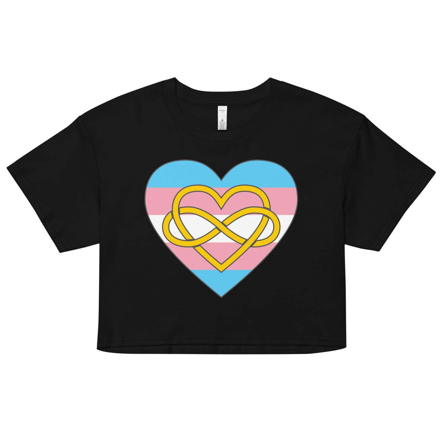 Polyamory Infinity Heart Trans Pride Women’s crop top