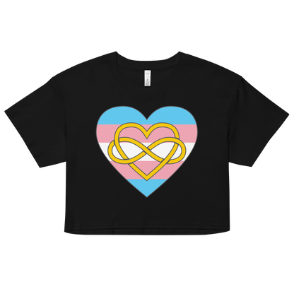 Polyamory Infinity Heart Trans Pride Women’s crop top