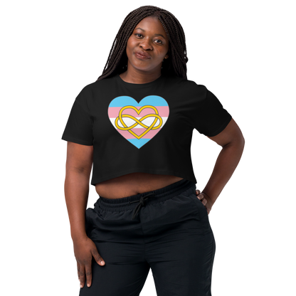 Polyamory Infinity Heart Trans Pride Women’s crop top