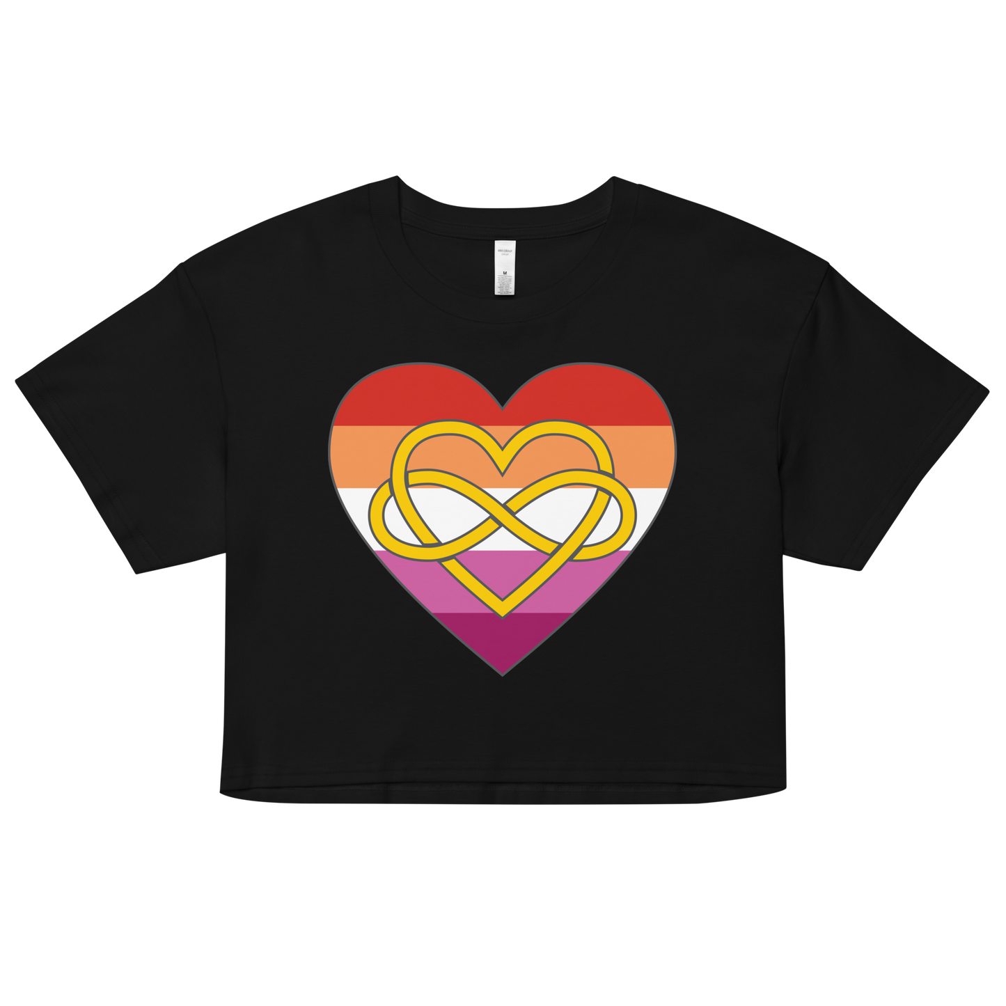 Polyamory Infinity Heart Lesbian Pride Women’s crop top