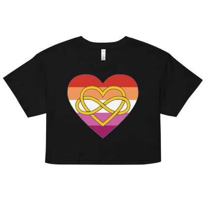 Polyamory Infinity Heart Lesbian Pride Women’s crop top