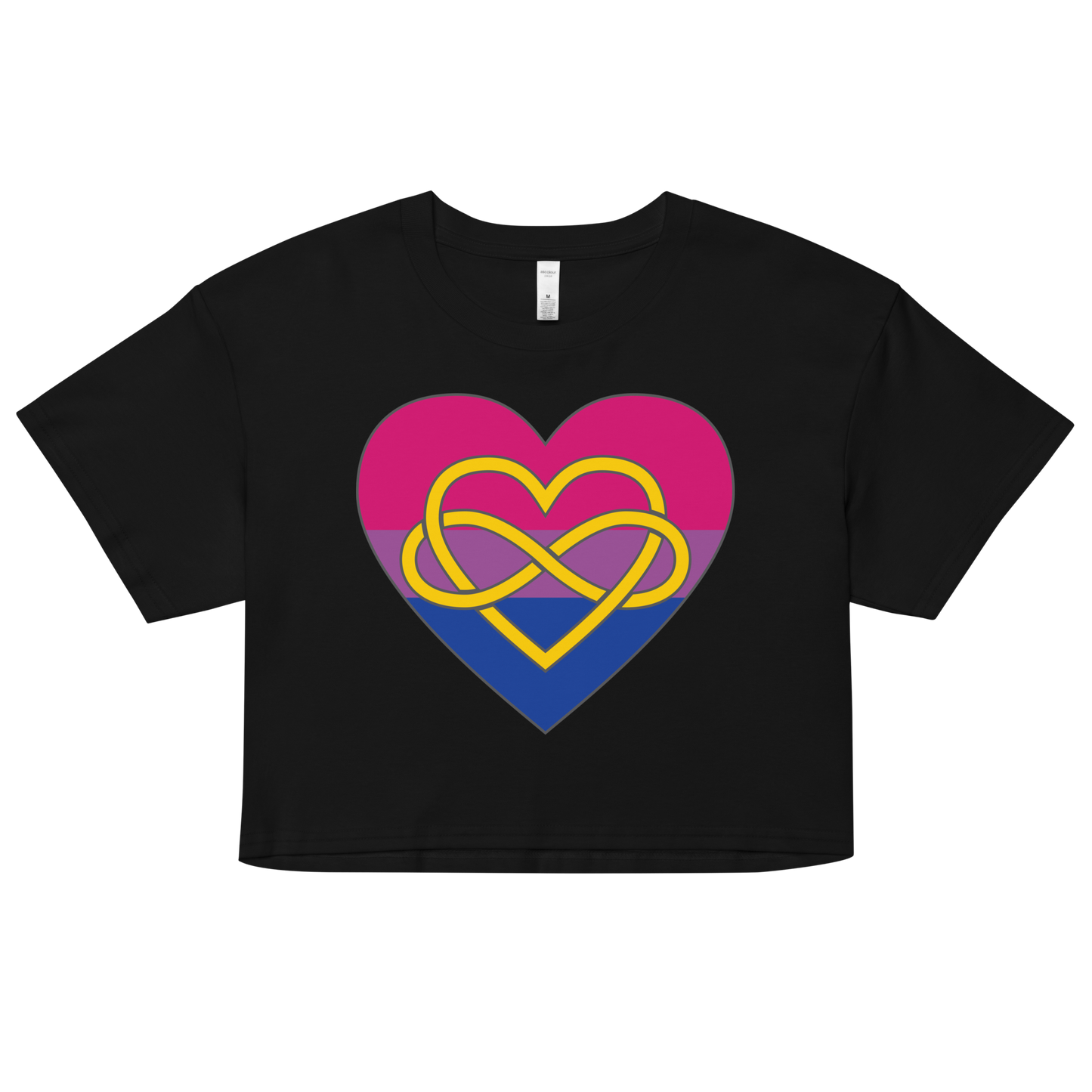 Polyamory Infinity Heart Bisexual Pride Women’s crop top