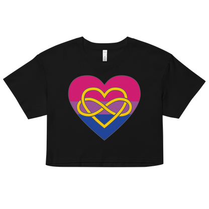 Polyamory Infinity Heart Bisexual Pride Women’s crop top