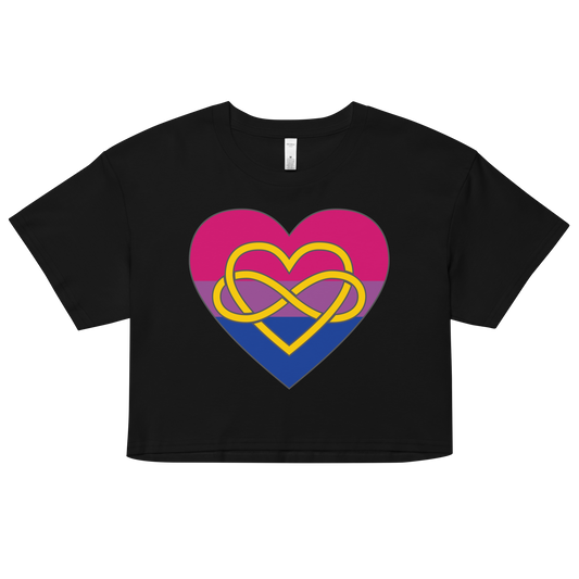 Polyamory Infinity Heart Bisexual Pride Women’s crop top