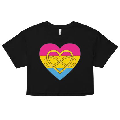 Polyamory Infinity Heart Pansexual Pride Women’s crop top