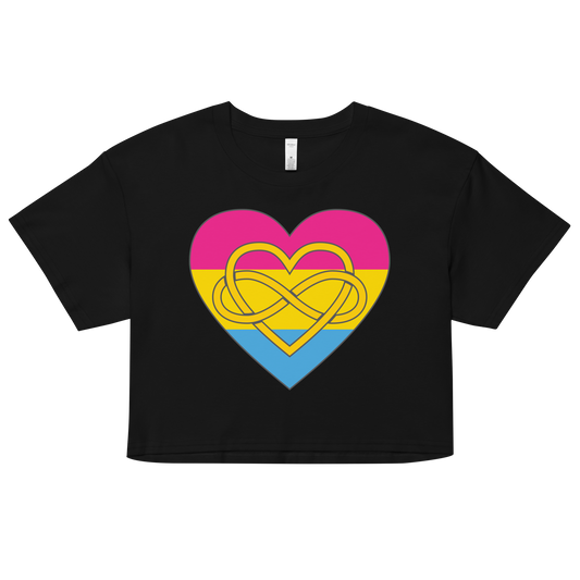 Polyamory Infinity Heart Pansexual Pride Women’s crop top