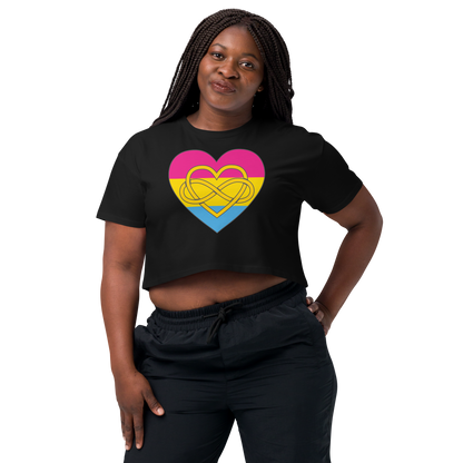 Polyamory Infinity Heart Pansexual Pride Women’s crop top