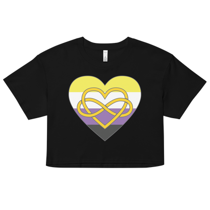 Polyamory Infinity Heart Non-binary Pride Women’s crop top