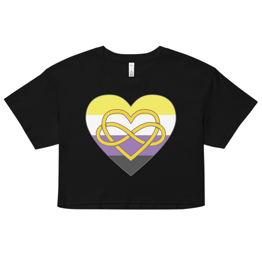 Polyamory Infinity Heart Non-binary Pride Women’s crop top