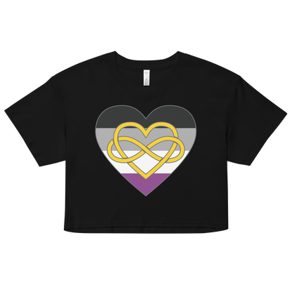 Polyamory Infinity Heart Asexual Pride Women’s crop top