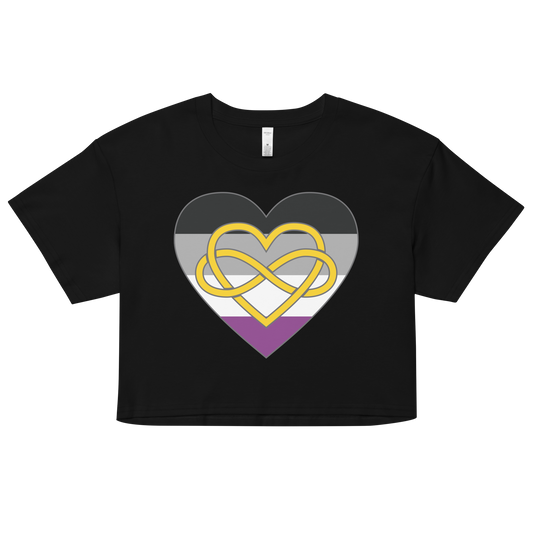 Polyamory Infinity Heart Asexual Pride Women’s crop top