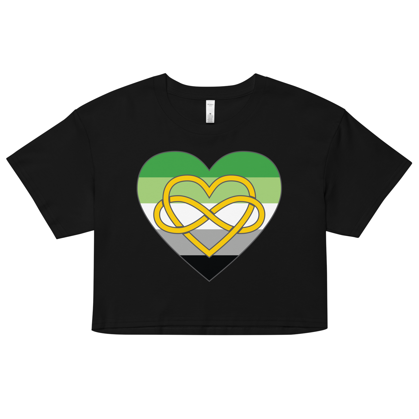 Polyamory Infinity Heart Aromantic Pride Women’s crop top