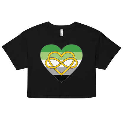 Polyamory Infinity Heart Aromantic Pride Women’s crop top