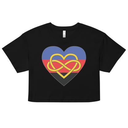 Polyamory Infinity Heart Pride Women’s crop top