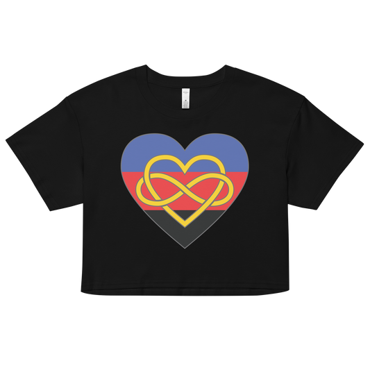 Polyamory Infinity Heart Pride Women’s crop top