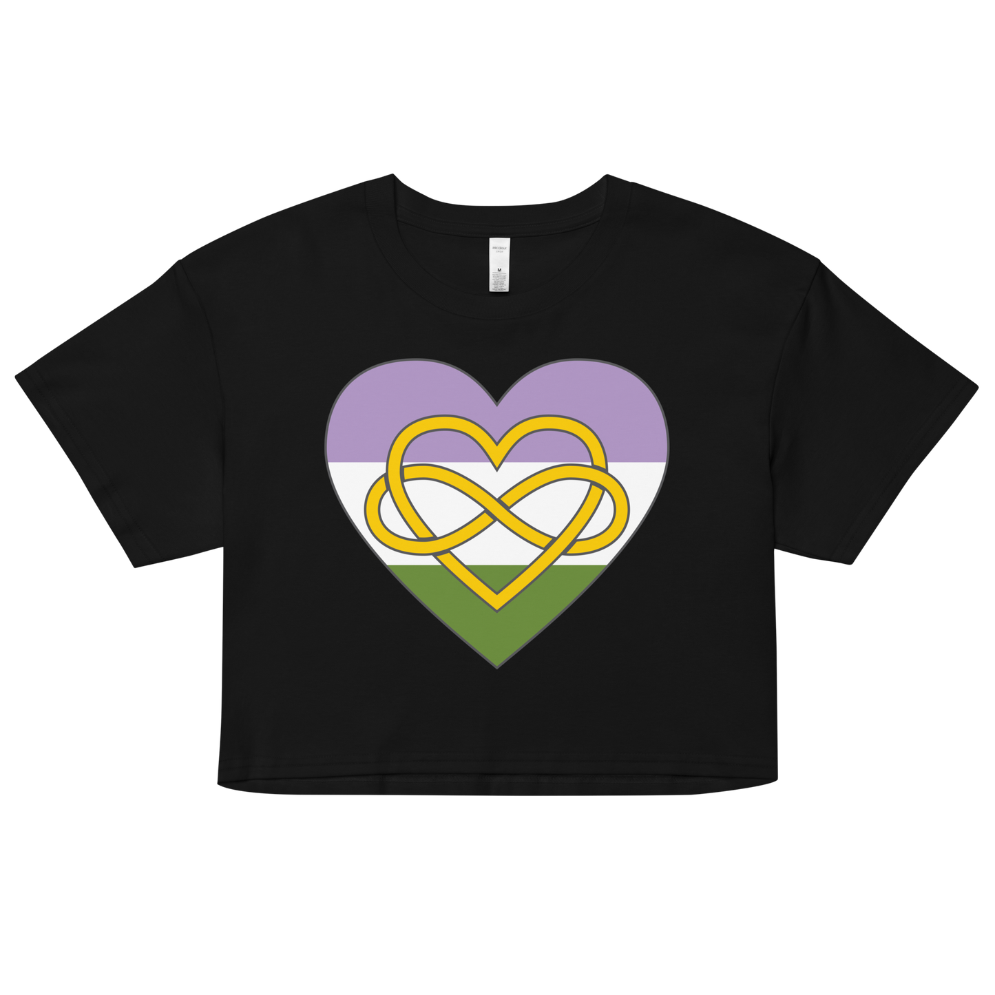 Polyamory Infinity Heart Genderqueer Pride Women’s crop top