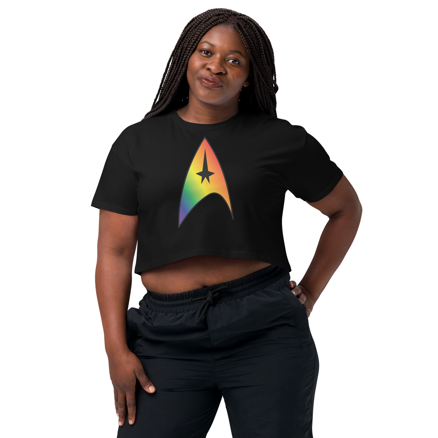 Starfleet Insignia - Rainbow Pride Women’s crop top