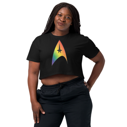 Starfleet Insignia - Rainbow Pride Women’s crop top